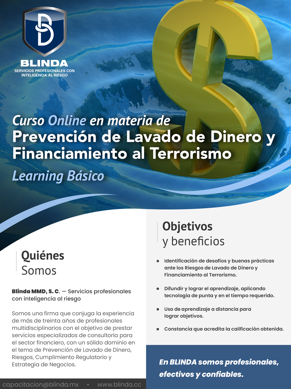 Curso Online en materia de Prevención de Lavado de Dinero y Financiamiento al Terrorismo.